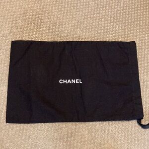 CHANEL BLACK DRAW STRING BIG DUST BAG